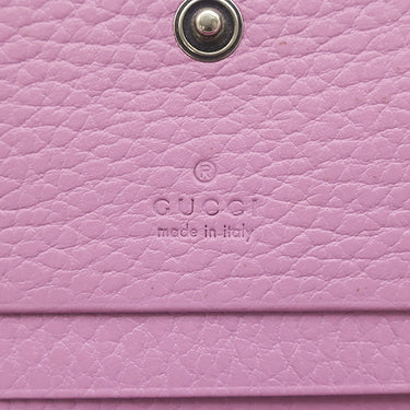 グッチ GUCCI ダブルＧ カードケース ウォレット 456126 パープル レザー 二つ折り財布 シルバー金具 プチマーモント コンパクト