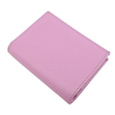 グッチ GUCCI ダブルＧ カードケース ウォレット 456126 パープル レザー 二つ折り財布 シルバー金具 プチマーモント コンパクト