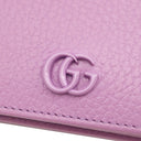 グッチ GUCCI ダブルＧ カードケース ウォレット 456126 パープル レザー 二つ折り財布 シルバー金具 プチマーモント コンパクト
