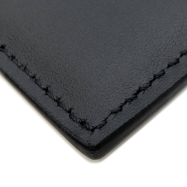 フェンディ FENDI FF スクエア カードホルダー 7M0164 ブラック レザー カードケース シルバー金具 黒 FF 名刺入れ