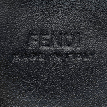 フェンディ FENDI FF スクエア カードホルダー 7M0164 ブラック レザー カードケース シルバー金具 黒 FF 名刺入れ