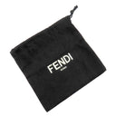 フェンディ FENDI FF スクエア カードホルダー 7M0164 ブラック レザー カードケース シルバー金具 黒 FF 名刺入れ
