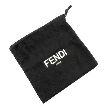 フェンディ FENDI FF スクエア カードホルダー 7M0164 ブラック レザー カードケース シルバー金具 黒 FF 名刺入れ