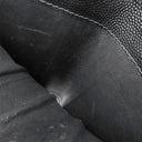 サンローラン SAINT LAURENT コンパクト ジップアラウンド ウォレット 403723 ブラック レザー 二つ折り財布 シルバー金具 黒 Vステッチ
