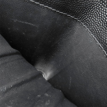 サンローラン SAINT LAURENT コンパクト ジップアラウンド ウォレット 403723 ブラック レザー 二つ折り財布 シルバー金具 黒 Vステッチ