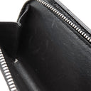 サンローラン SAINT LAURENT コンパクト ジップアラウンド ウォレット 403723 ブラック レザー 二つ折り財布 シルバー金具 黒 Vステッチ