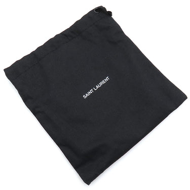サンローラン SAINT LAURENT コンパクト ジップアラウンド ウォレット 403723 ブラック レザー 二つ折り財布 シルバー金具 黒 Vステッチ
