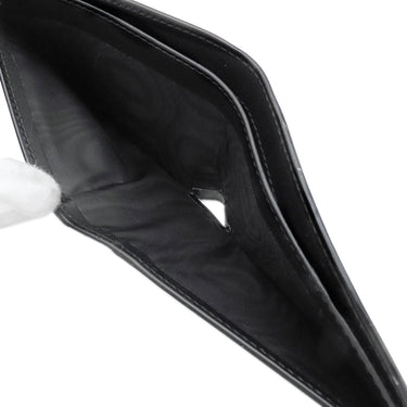 サンローラン SAINT LAURENT モノグラム ウォレット 453276 ブラック レザー 二つ折り財布 シルバー金具 黒 札入れ