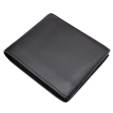 サンローラン SAINT LAURENT モノグラム ウォレット 453276 ブラック レザー 二つ折り財布 シルバー金具 黒 札入れ