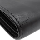 サンローラン SAINT LAURENT モノグラム ウォレット 453276 ブラック レザー 二つ折り財布 シルバー金具 黒 札入れ