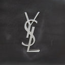 サンローラン SAINT LAURENT モノグラム ウォレット 453276 ブラック レザー 二つ折り財布 シルバー金具 黒 札入れ
