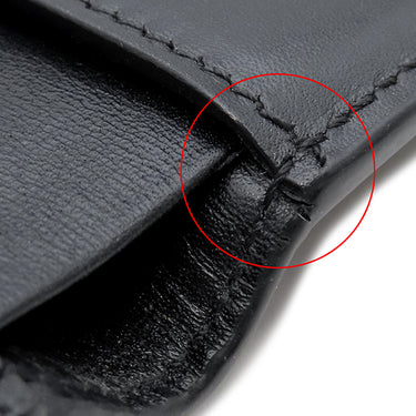 サンローラン SAINT LAURENT モノグラム ウォレット 453276 ブラック レザー 二つ折り財布 シルバー金具 黒 札入れ