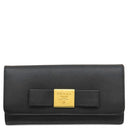 プラダ PRADA リボン フラップ ウォレット 1MH132 NERO レザー サフィアーノレザー 長財布 ゴールド金具 黒 SAFFIANO FIOCCO