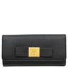 プラダ PRADA リボン フラップ ウォレット 1MH132 NERO レザー サフィアーノレザー 長財布 ゴールド金具 黒 SAFFIANO FIOCCO