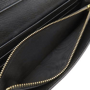 プラダ PRADA リボン フラップ ウォレット 1MH132 NERO レザー サフィアーノレザー 長財布 ゴールド金具 黒 SAFFIANO FIOCCO