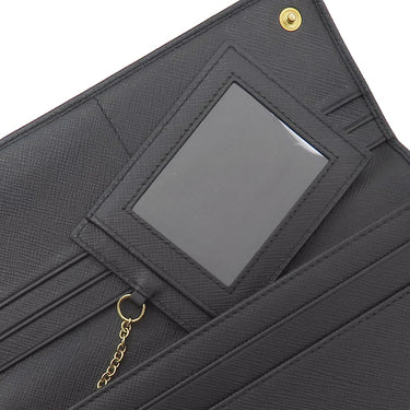 プラダ PRADA リボン フラップ ウォレット 1MH132 NERO レザー サフィアーノレザー 長財布 ゴールド金具 黒 SAFFIANO FIOCCO