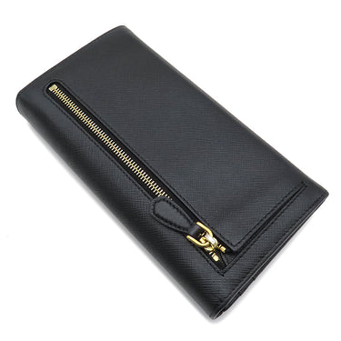 プラダ PRADA リボン フラップ ウォレット 1MH132 NERO レザー サフィアーノレザー 長財布 ゴールド金具 黒 SAFFIANO FIOCCO
