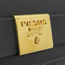 プラダ PRADA リボン フラップ ウォレット 1MH132 NERO レザー サフィアーノレザー 長財布 ゴールド金具 黒 SAFFIANO FIOCCO