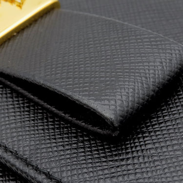 プラダ PRADA リボン フラップ ウォレット 1MH132 NERO レザー サフィアーノレザー 長財布 ゴールド金具 黒 SAFFIANO FIOCCO