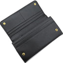 プラダ PRADA リボン フラップ ウォレット 1MH132 NERO レザー サフィアーノレザー 長財布 ゴールド金具 黒 SAFFIANO FIOCCO