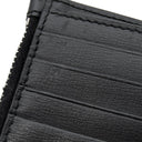サンローラン SAINT LAURENT モノグラム ロゴ ブラック レザー 二つ折り財布 シルバー金具 黒 コンパクト ウォレット