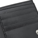 サンローラン SAINT LAURENT モノグラム ロゴ ブラック レザー 二つ折り財布 シルバー金具 黒 コンパクト ウォレット