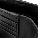 サンローラン SAINT LAURENT モノグラム ロゴ ブラック レザー 二つ折り財布 シルバー金具 黒 コンパクト ウォレット