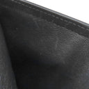 サンローラン SAINT LAURENT モノグラム ロゴ ブラック レザー 二つ折り財布 シルバー金具 黒 コンパクト ウォレット