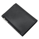 サンローラン SAINT LAURENT モノグラム ロゴ ブラック レザー 二つ折り財布 シルバー金具 黒 コンパクト ウォレット