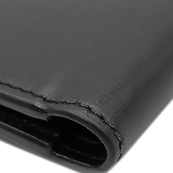 サンローラン SAINT LAURENT モノグラム ロゴ ブラック レザー 二