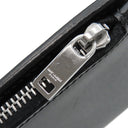 サンローラン SAINT LAURENT モノグラム ロゴ ブラック レザー 二つ折り財布 シルバー金具 黒 コンパクト ウォレット