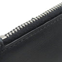 サンローラン SAINT LAURENT モノグラム ロゴ ブラック レザー 二つ折り財布 シルバー金具 黒 コンパクト ウォレット