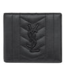 サンローラン SAINT LAURENT モノグラム ウォレット 453210 ブラック レザー 二つ折り財布 ブラック金具 黒 札入れ ステッチ