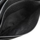 サンローラン SAINT LAURENT モノグラム ウォレット 453210 ブラック レザー 二つ折り財布 ブラック金具 黒 札入れ ステッチ