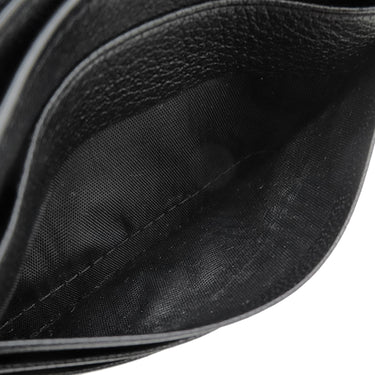 サンローラン SAINT LAURENT モノグラム ウォレット 453210 ブラック レザー 二つ折り財布 ブラック金具 黒 札入れ ステッチ