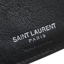 サンローラン SAINT LAURENT モノグラム ウォレット 453210 ブラック レザー 二つ折り財布 ブラック金具 黒 札入れ ステッチ