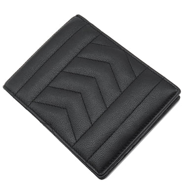 サンローラン SAINT LAURENT モノグラム ウォレット 453210 ブラック レザー 二つ折り財布 ブラック金具 黒 札入れ ステッチ