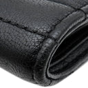 サンローラン SAINT LAURENT モノグラム ウォレット 453210 ブラック レザー 二つ折り財布 ブラック金具 黒 札入れ ステッチ