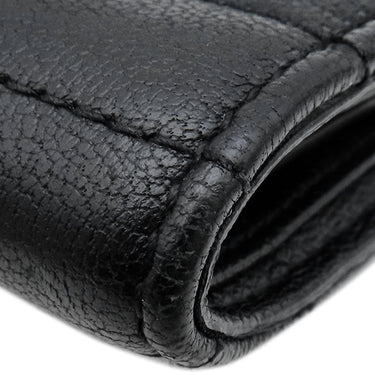 サンローラン SAINT LAURENT モノグラム ウォレット 453210 ブラック レザー 二つ折り財布 ブラック金具 黒 札入れ ステッチ