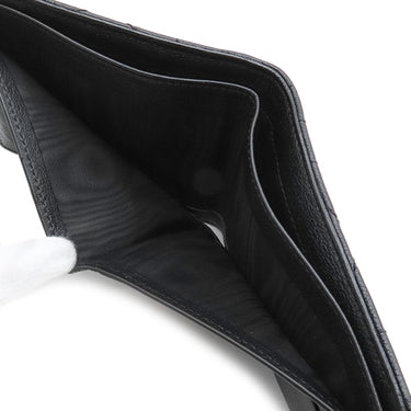 サンローラン SAINT LAURENT モノグラム ウォレット 453210 ブラック レザー 二つ折り財布 ブラック金具 黒 札入れ ステッチ