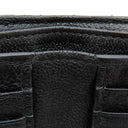 サンローラン SAINT LAURENT モノグラム ウォレット 453210 ブラック レザー 二つ折り財布 ブラック金具 黒 札入れ ステッチ