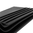 サンローラン SAINT LAURENT カサンドラ モノグラム ウォレット 453276 ブラック レザー 二つ折り財布 シルバー金具 黒 札入れ
