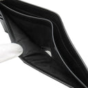 サンローラン SAINT LAURENT カサンドラ モノグラム ウォレット 453276 ブラック レザー 二つ折り財布 シルバー金具 黒 札入れ