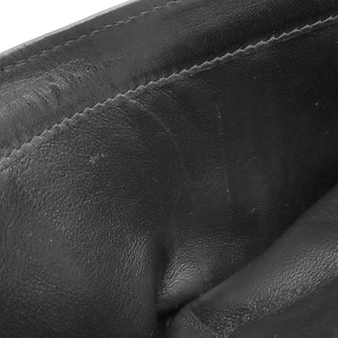 サンローラン SAINT LAURENT カサンドラ モノグラム ウォレット 453276 ブラック レザー 二つ折り財布 シルバー金具 黒 札入れ