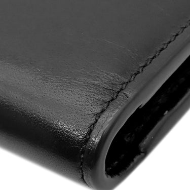 サンローラン SAINT LAURENT カサンドラ モノグラム ウォレット 453276 ブラック レザー 二つ折り財布 シルバー金具 黒 札入れ