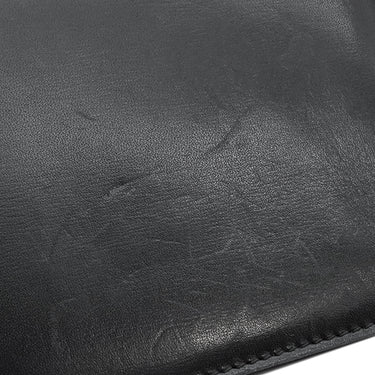 サンローラン SAINT LAURENT カサンドラ モノグラム ウォレット 453276 ブラック レザー 二つ折り財布 シルバー金具 黒 札入れ
