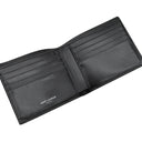 サンローラン SAINT LAURENT カサンドラ モノグラム ウォレット 453276 ブラック レザー 二つ折り財布 シルバー金具 黒 札入れ