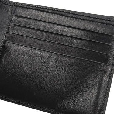 サンローラン SAINT LAURENT カサンドラ モノグラム ウォレット 453276 ブラック レザー 二つ折り財布 シルバー金具 黒 札入れ