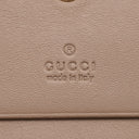 グッチ GUCCI ダブルG カードケース ウォレット 466492 ピンクベージュ レザー シェブロンキルティングナッパレザー 二つ折り財布 ゴールド金具 GG