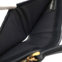 フェンディ FENDI エフ イズ フェンディ 8M0386 マヤブラウン×ブラック レザー 二つ折り財布 ゴールド金具 ミニ財布 茶 黒